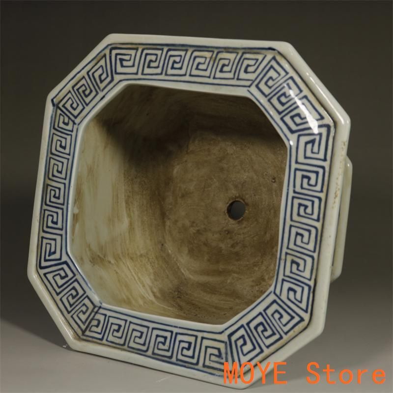 青花纏枝牡丹紋高足四方鉢 陶磁器 工芸品 美術品 置物 - メルカリ