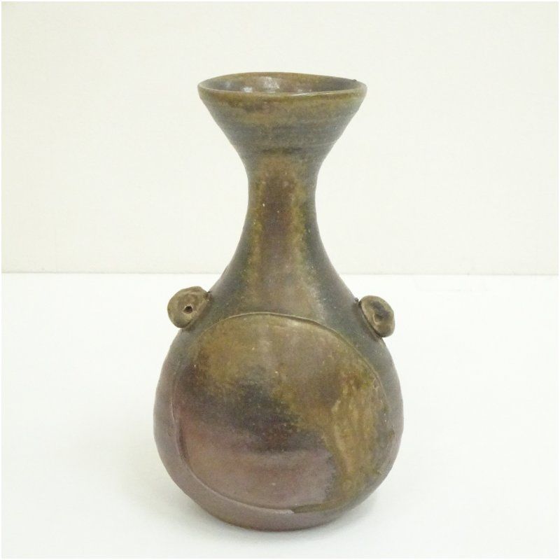 備前焼　三村陶伯　手桶花入　花瓶　　華道具　共箱 備前焼 三村陶伯 手桶花入 花瓶 華道具 共箱 美術品