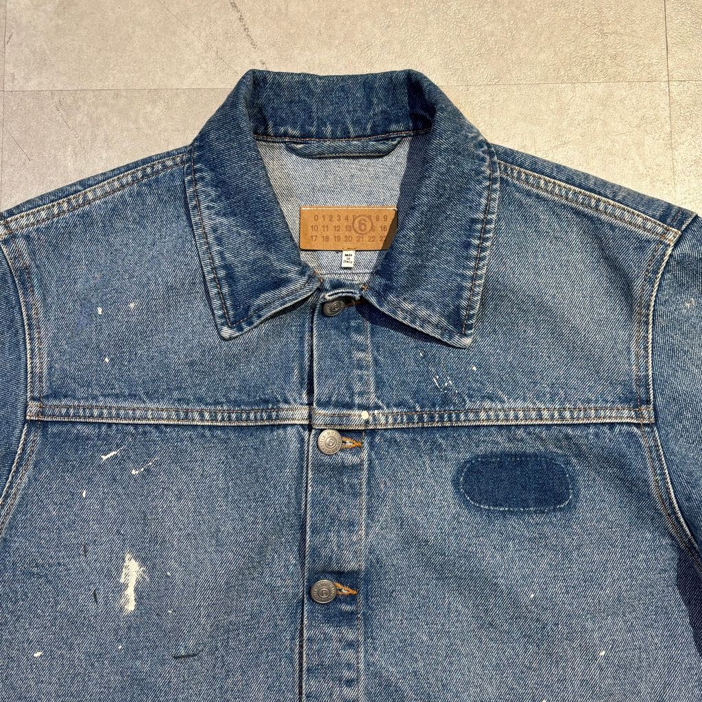 【8/25 本日まで】マルジェラ24ss デニムジャケット 24SS NEW】Maison Margiela_men / ノーカラーデニムジャケット