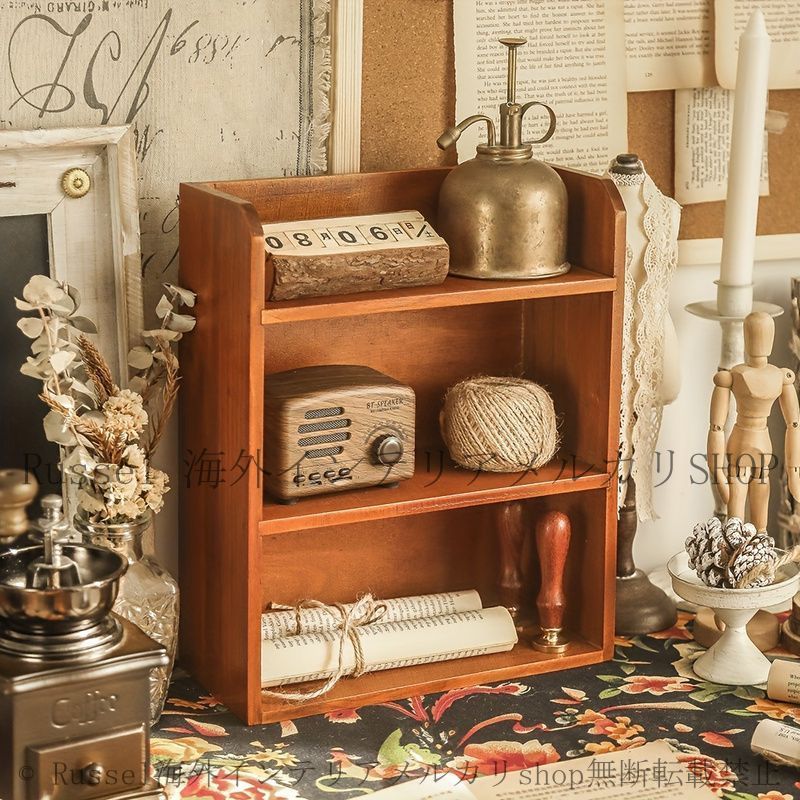 ミニ ラック 3段 ヴィンテージ調 コンパクト おしゃれ かわいい 収納