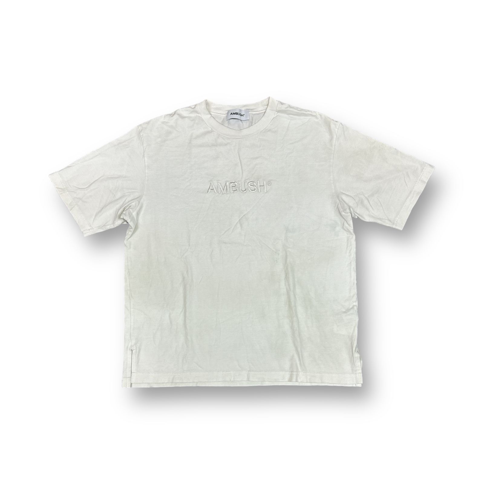 AMBUSH ロゴ刺繍Tシャツ カットソー アンブッシュ 12114757 ホワイト L 