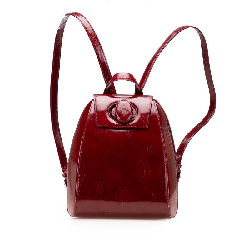 q61 カルティエ マストライン ターンロック レザー リュックサック