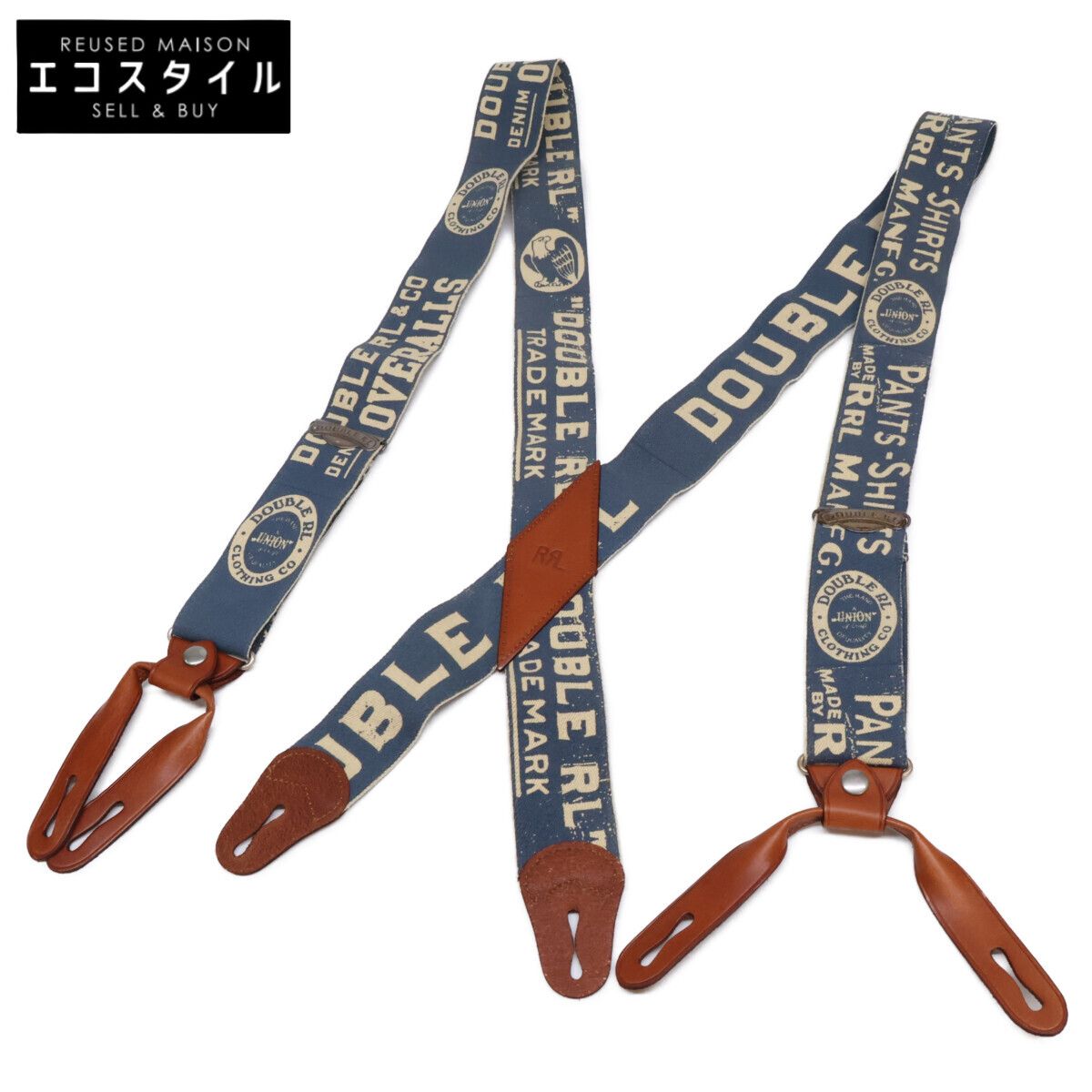 RRL ダブルアールエル Logo Printed Suspender ロゴプリント サスペンダー