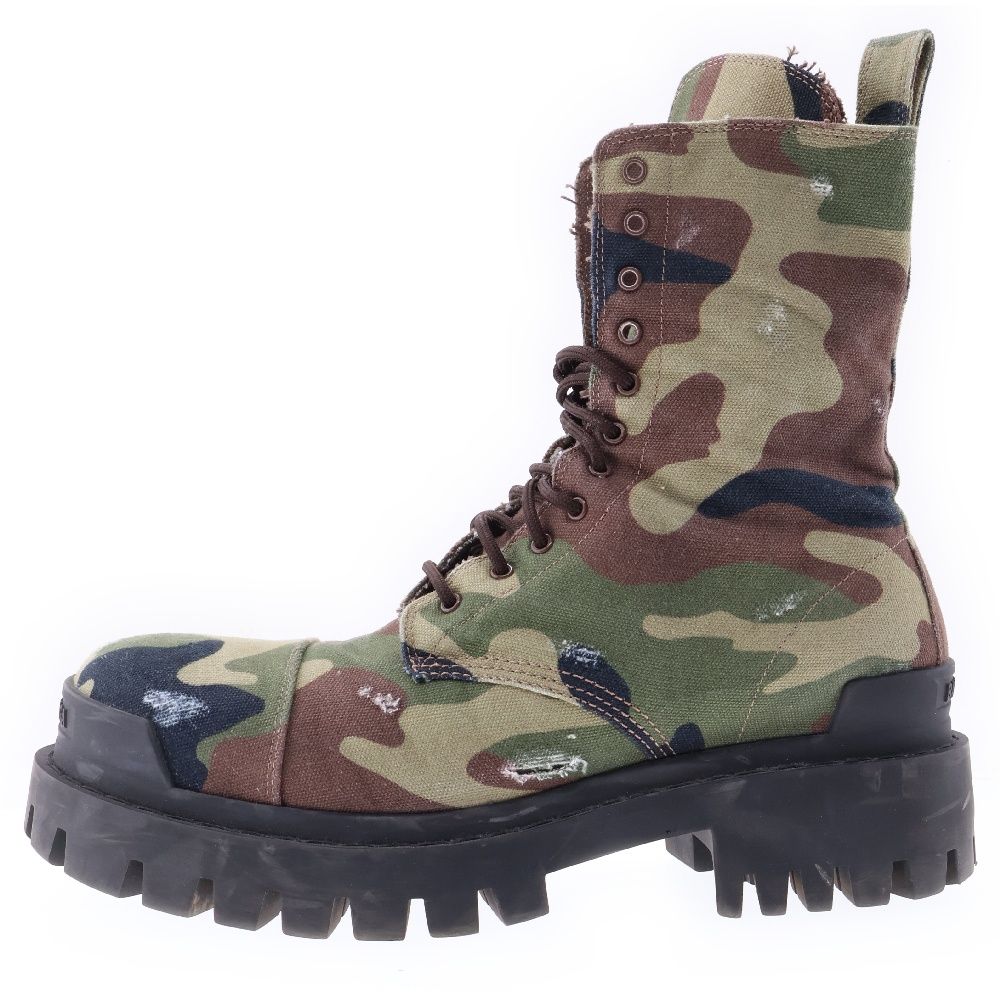 Strike Balenciaga Boots Mens Green 靴 Balenciaga Combat Strike