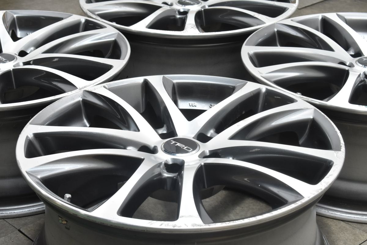 ドレスアップ用に トヨタ 純正 TRD TF5 19in 8J 45 PCD114.3 4本セット インチアップ アルファード RAV4 ハリアー マークX