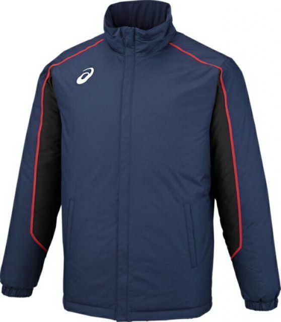 asics アシックス 39 WARMER JKT ピーコート XS 2031A233 401 | スポーツ メンズ XS 紺ウェア アウター ウォーマージャケット 保温性 アウトドア ポリエステル100% 再帰反射付き 背ベンチレーション付き 