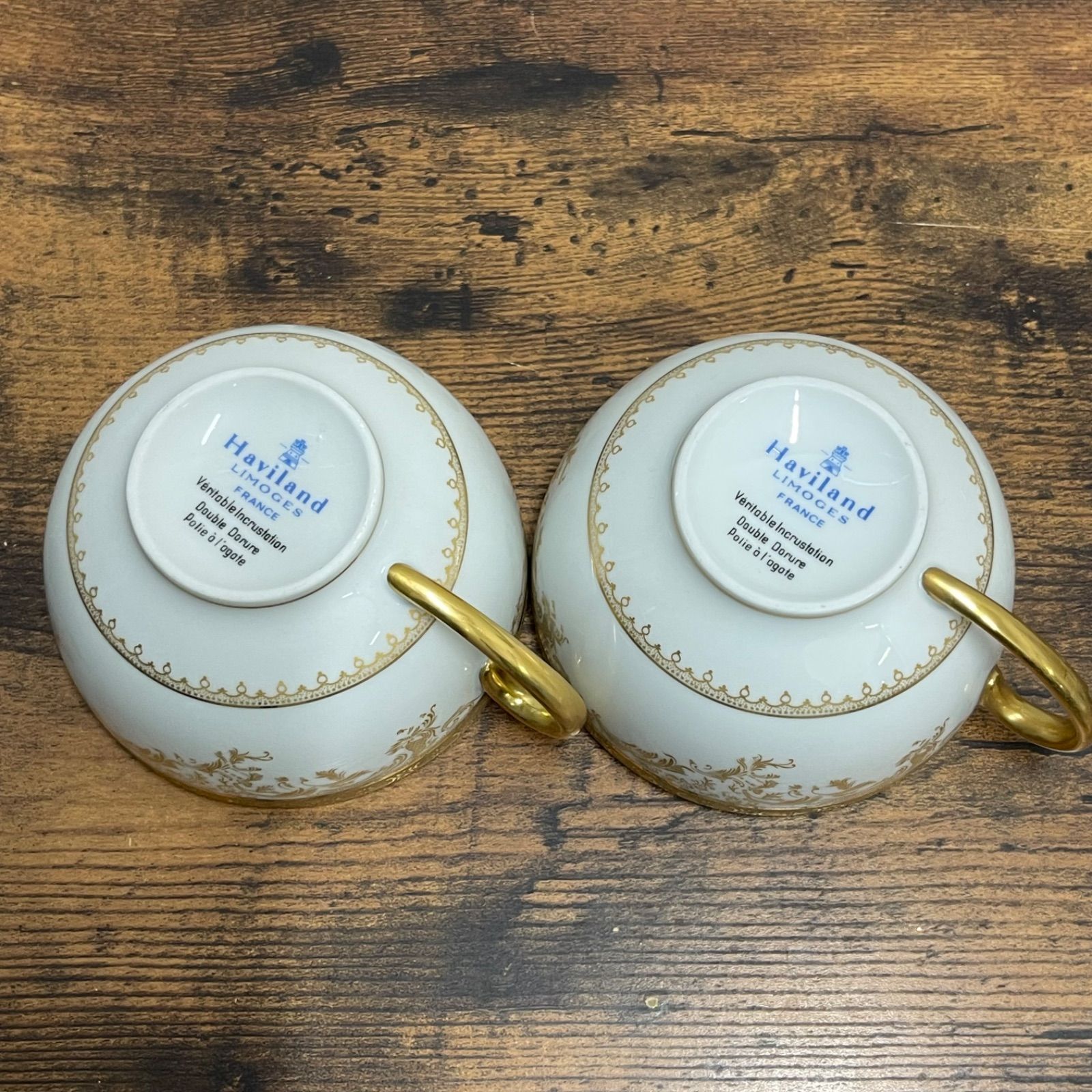 haviland アビランド リモージュ コンポート リモージュ アビランドLimoges Havilandのモノグラム入りコンポティエ