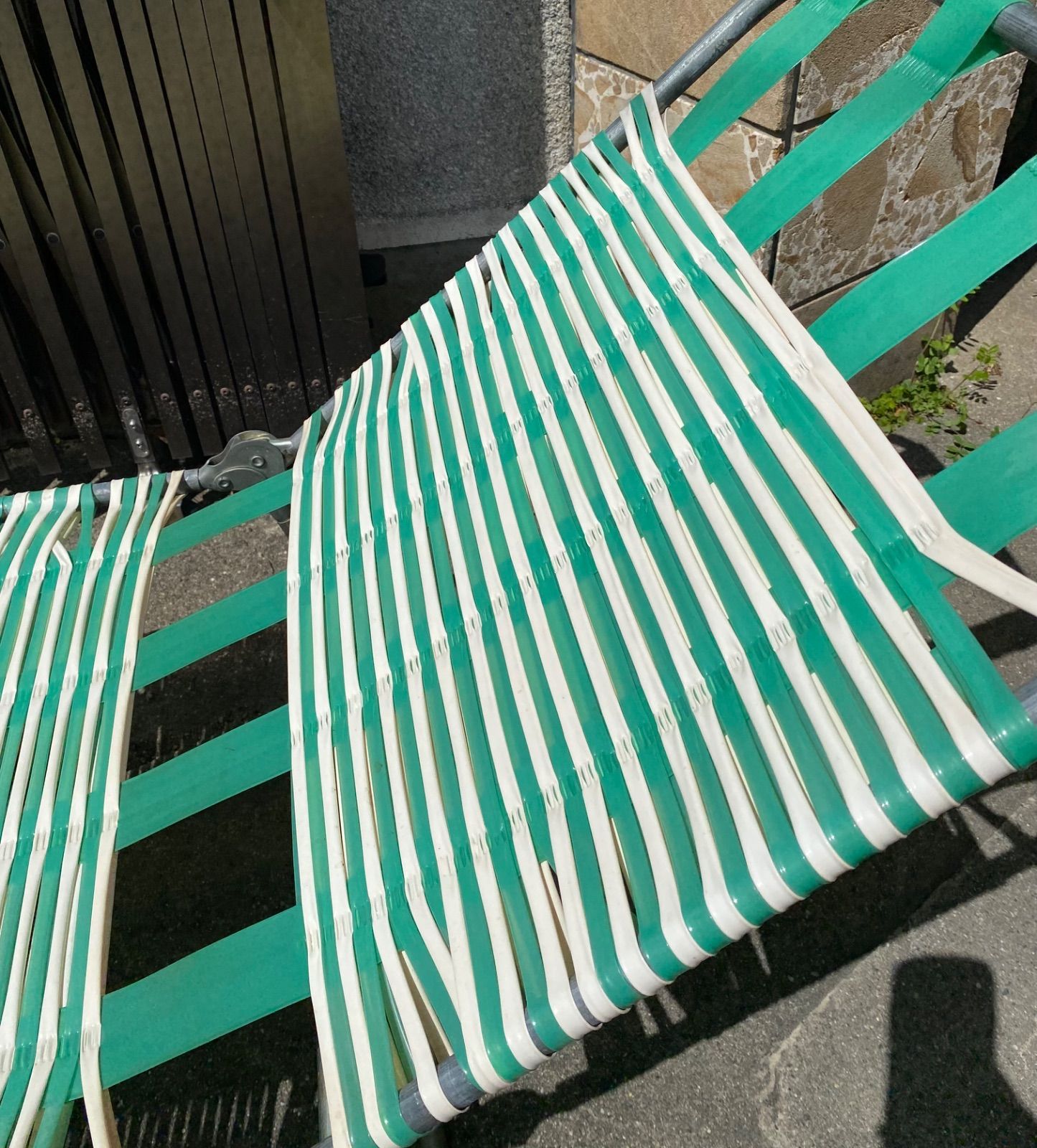 【昭和レトロ】折りたたみ式 サマーベッド ビーチチェア アウトドアチェア 昭和レトロ】折りたたみ式 サマーベッド ビーチチェア