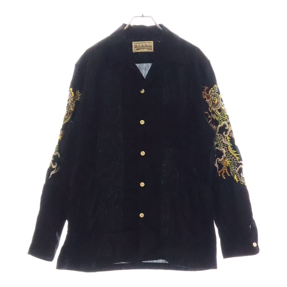 WACKO MARIA ワコマリア 20AW ×TIM LEHI 50 S L|S SHIRT ティムリーハイ オープン 長袖シャツ ブラック