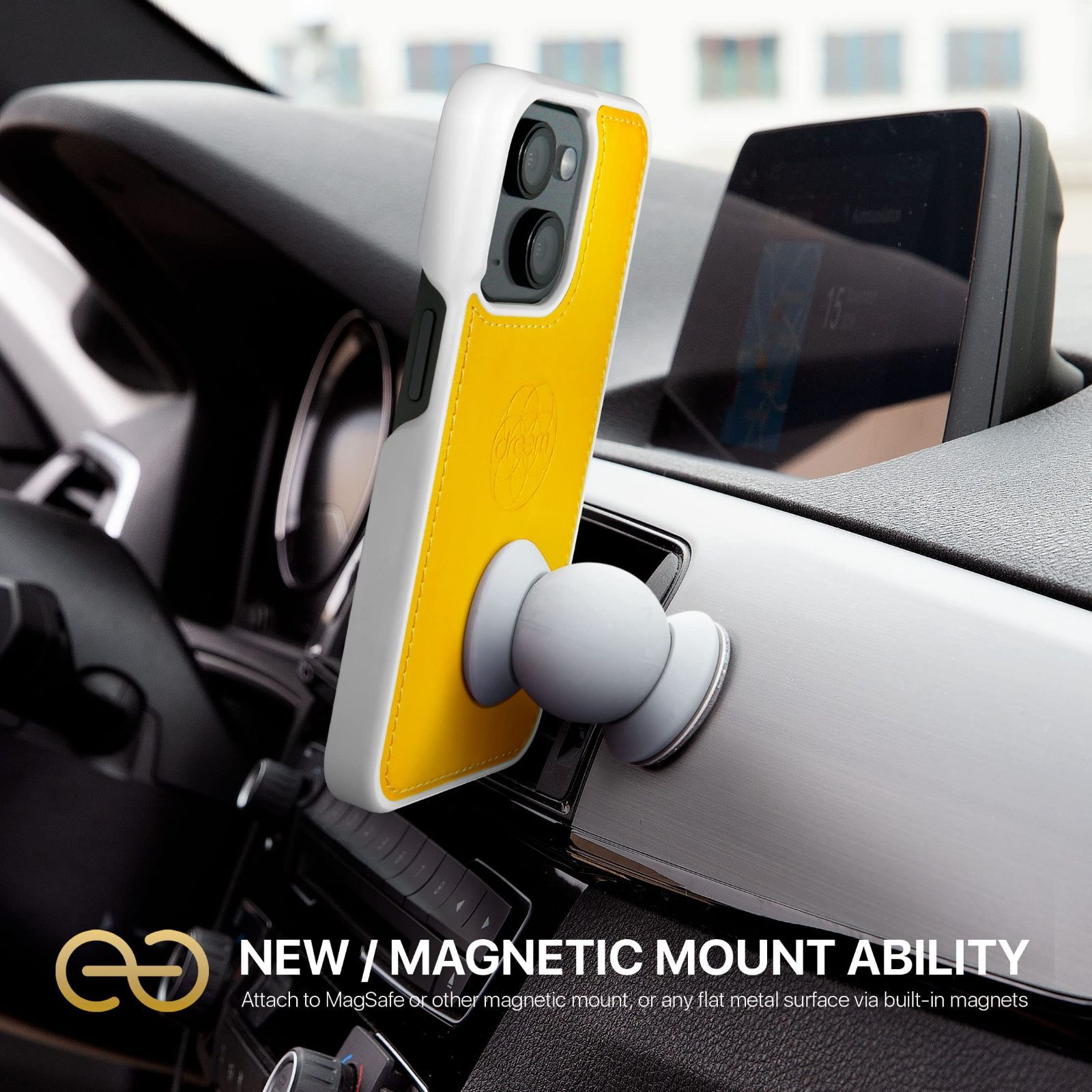 Dreem フィボナッチ Fibonacci 2イン1 財布型ケース Apple iPhone 14 Plus用 - ヴィーガンレザー製 マグネット着脱式 耐衝撃 携帯電話ケース RFIDカード保護機能 2通りに使えるフリップスタンド付き - CHRISTIANNAURATH_COM_BR