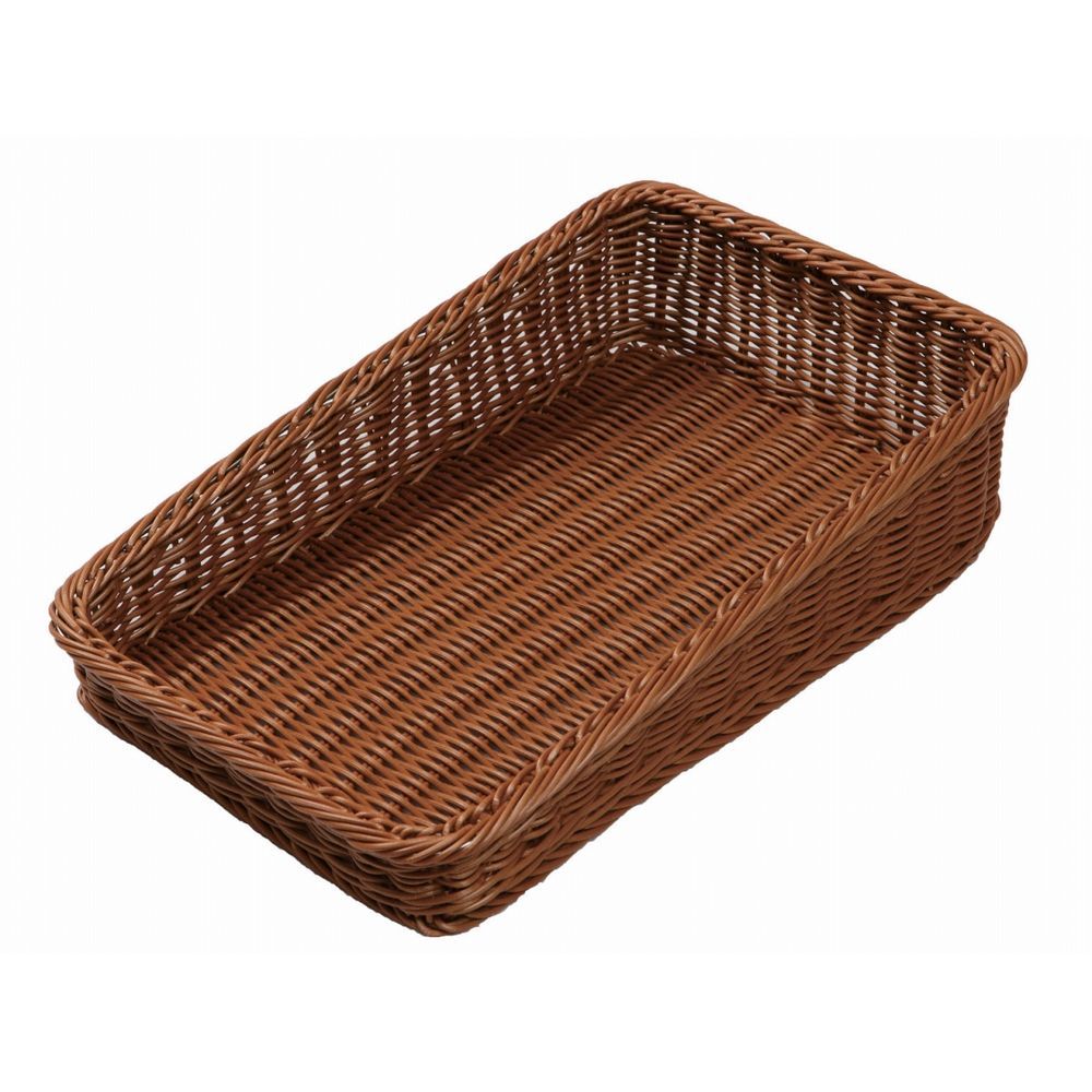 まとめ買い トーダイ 角型ベーカリーバスケット 斜め25型 ブラウンBB-K4025-BR ×3