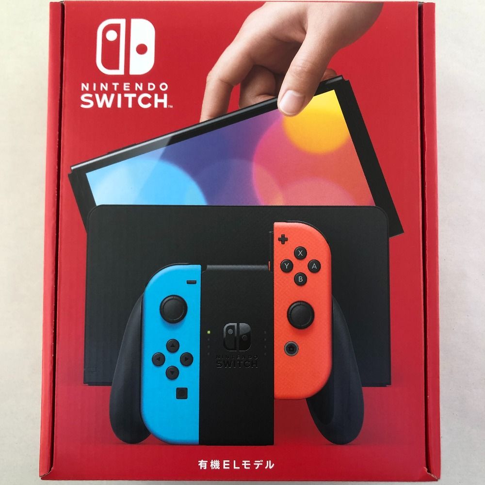 03w05274/【未使用品】ニンテンドースイッチハード/Nintendo Switch本体(有機ELモデル) Joy-Con(L)ネオンブルー/(R)ネオンレッド/ゲーム機本体