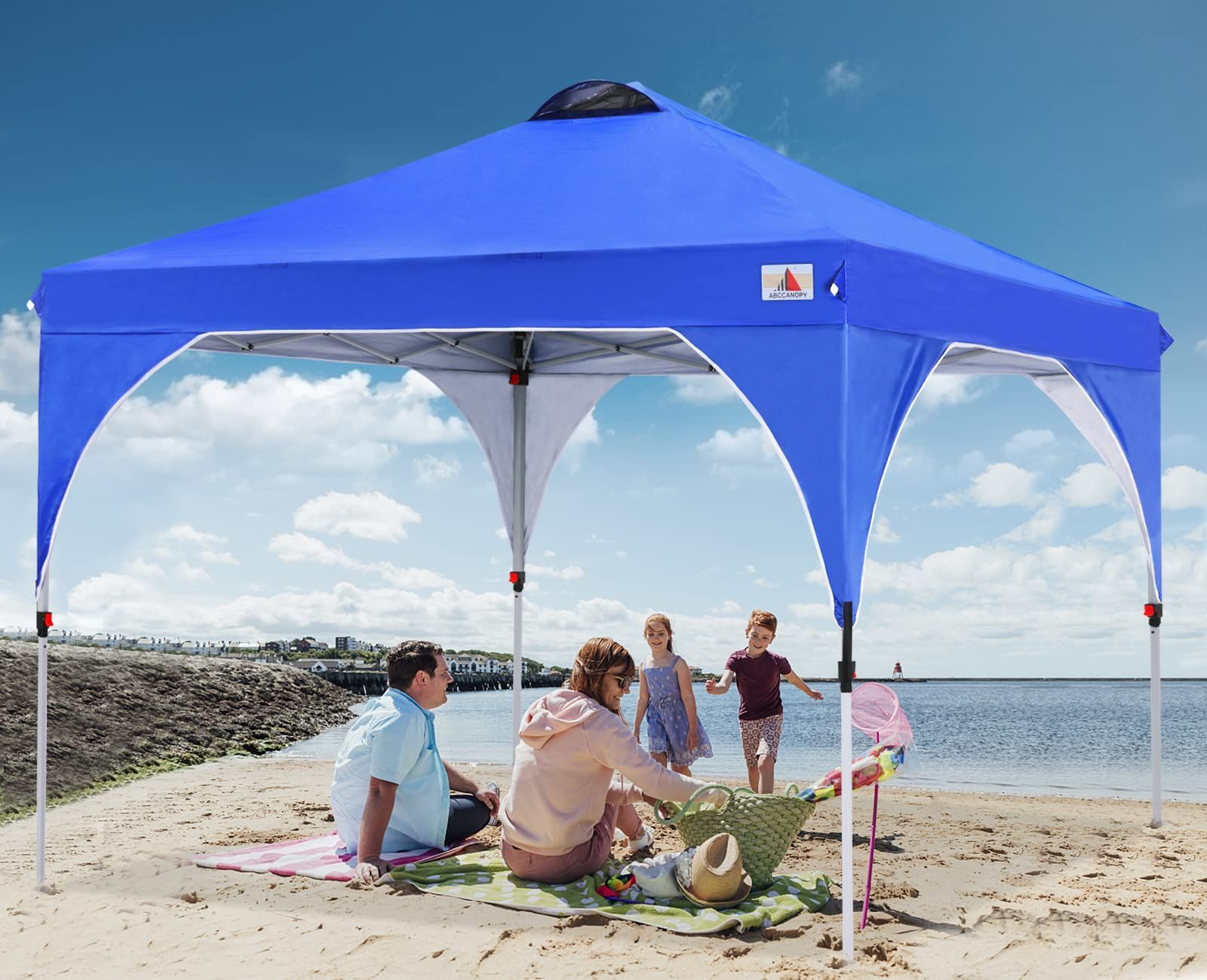 ABCCANOPY タープテント ワンタッチ 3段階調節 ベンチレーション 天井 2m/2.5m/3m アウトドア 簡単 大型 タープ テント  キャスターバッグ付き 高耐水圧 遮熱日除け 付属品付き - メルカリ