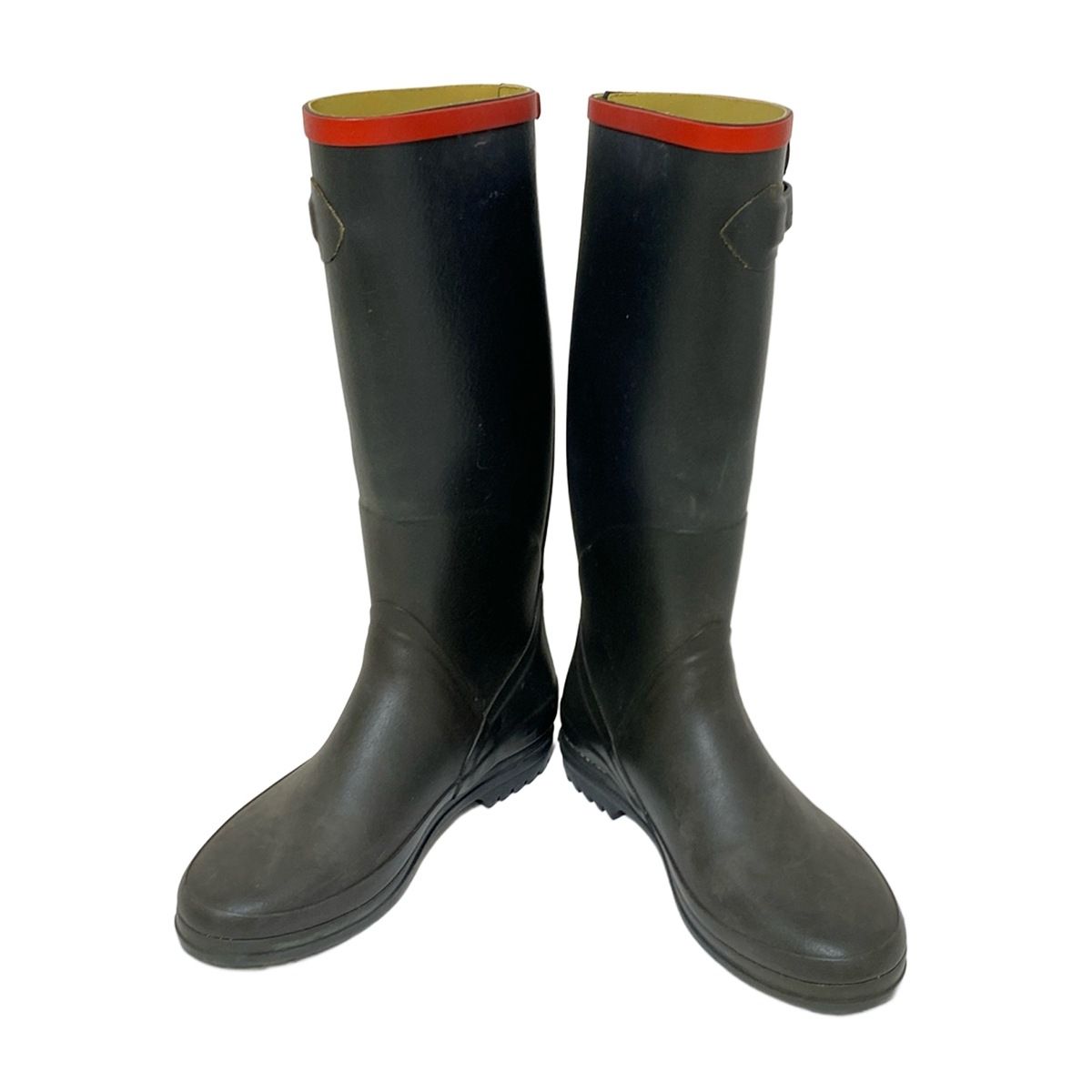 AIGLE エーグル レインブーツ 36 レディース - 黒×レッド