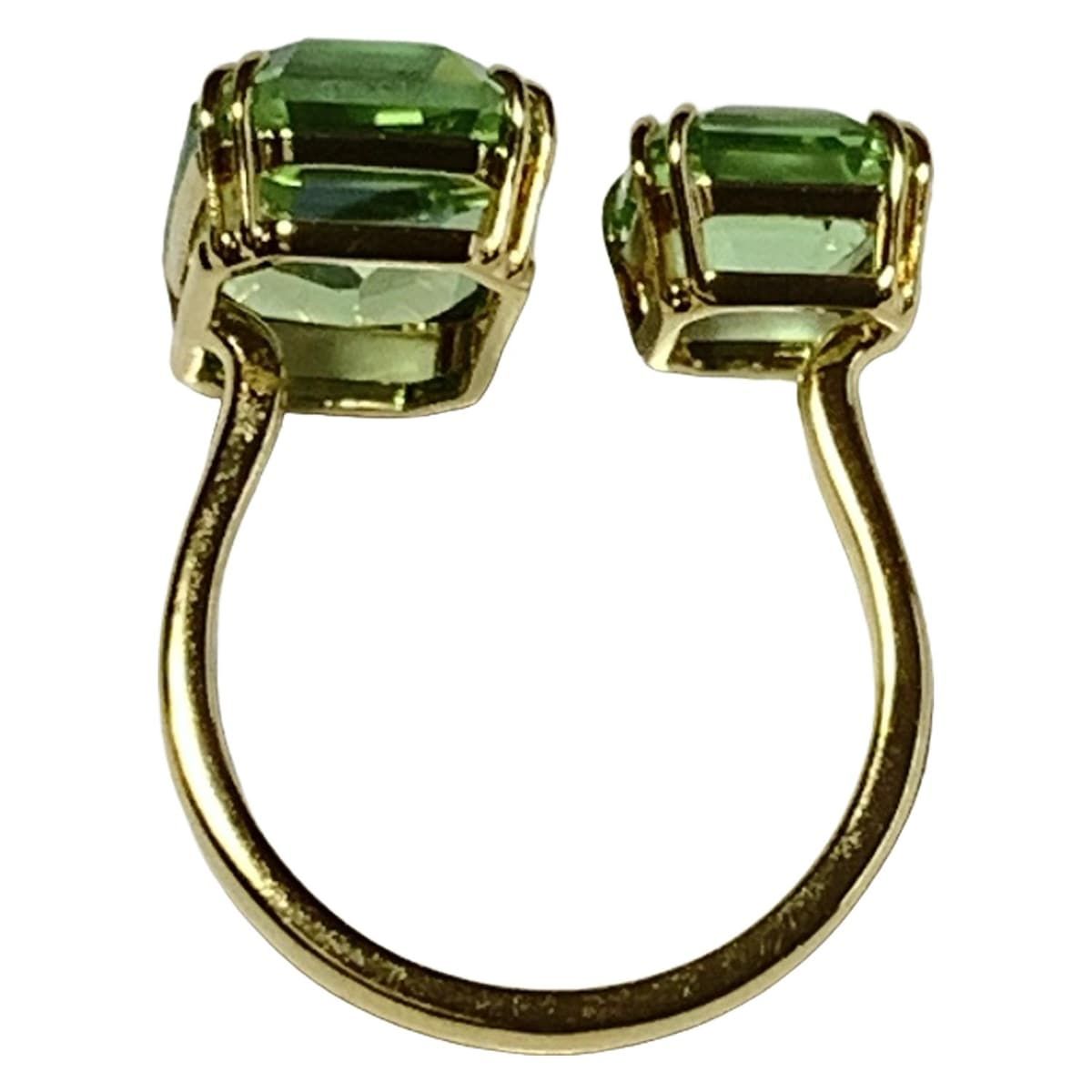 SWAROVSKI(スワロフスキー) リング 58 - クリアライトグリーン