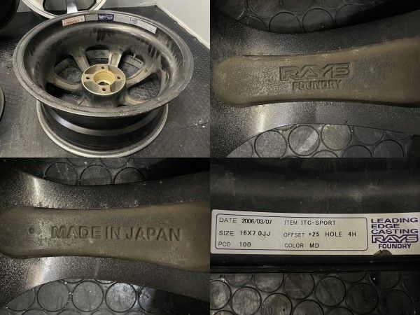 RAYS ITC-SPORT SEBRING レイズ セブリング 16インチ 4本 7J4HPCD100+25 深リム ロードスター シビック等 ( VHF259) - メルカリ