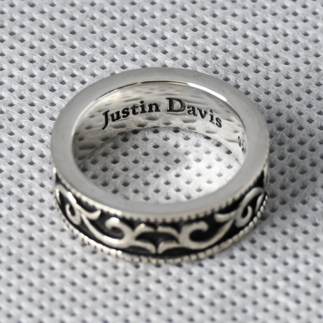 美品 Justin Davis ETERNAL LOVE リング 指輪 9号 ジャスティン 