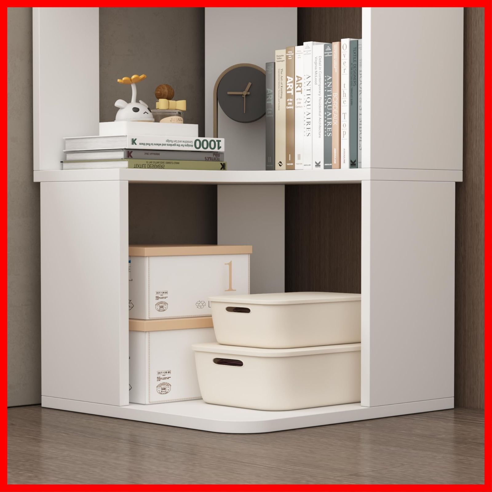 コーナーシェルフ オープンシェルフ・ラック ホワイト おしゃれ ハイ