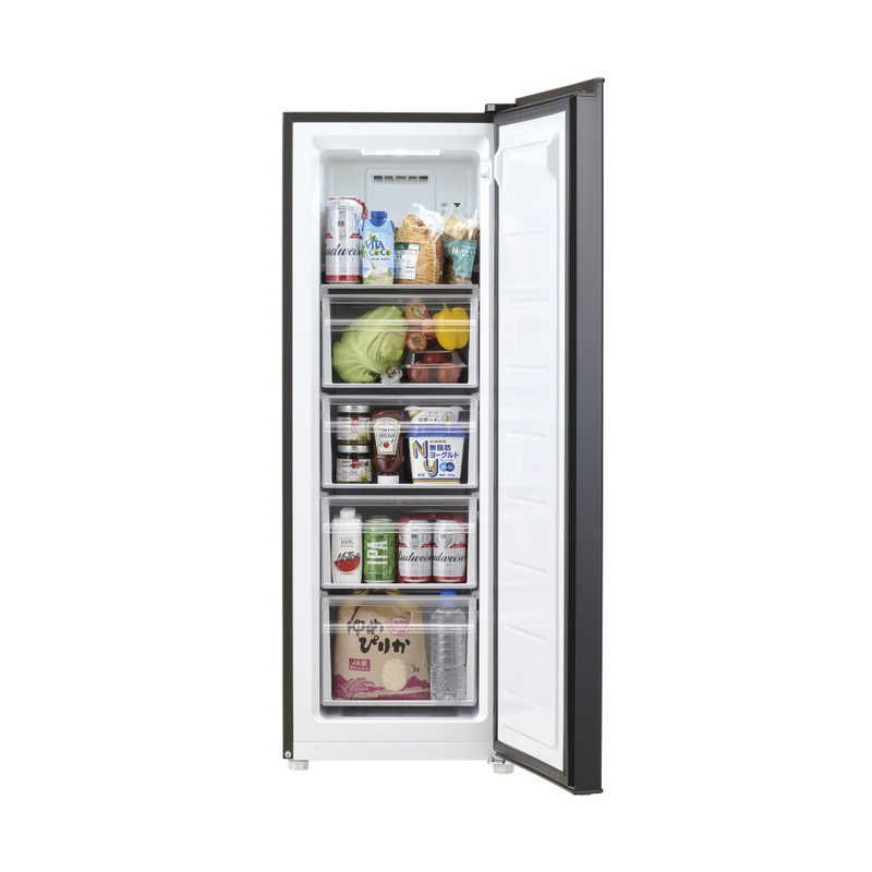 設置無料 ハイアール 冷凍庫 小型 1ドア 一人暮らし 107L 右開き スリム 冷凍冷蔵切替 ファン式 幅45cm ブラック JF-UFS11A-K ♥ 送料無料