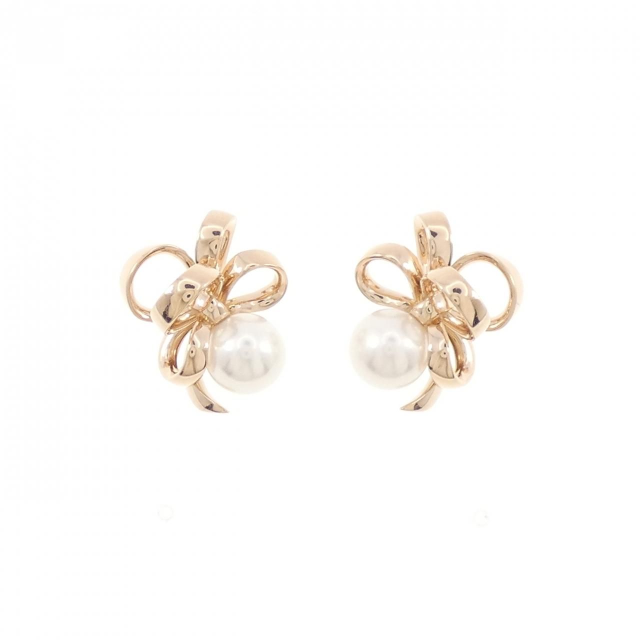 ミキモト ジュ ドゥ リュバン ピアス 7.5mm