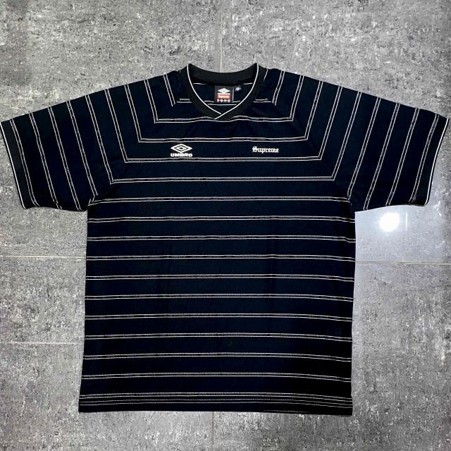 SS25 Supreme Umbro Stripe Soccer Jersey - アンブロ Tシャツ Supreme Umbro Stripe Soccer Jersey (SS25) - $98