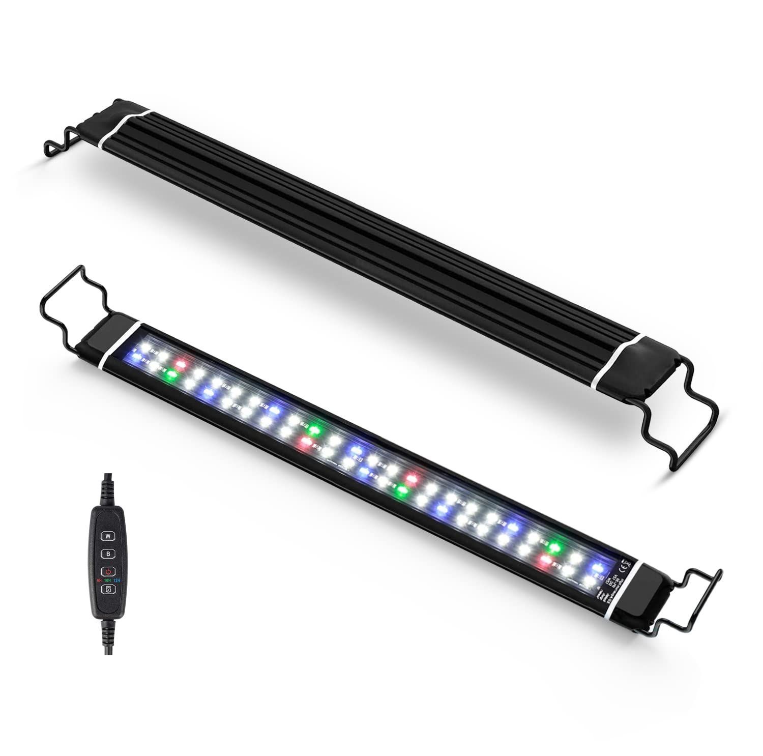 水槽ライト60CM 水槽照明 45CM 水槽LED 60cm水槽ライト24W アクアリウムライト45CM-65CM水槽対応 10段階明るさ調整 3つの照明モード 観賞魚ライト 熱帯魚ライト 水草育成 スライド式 Karinear 人気・おすすめ｜使いやすい・旅行におすすめ 品質保証 全国発送 日本国内発送・最短翌日お届け