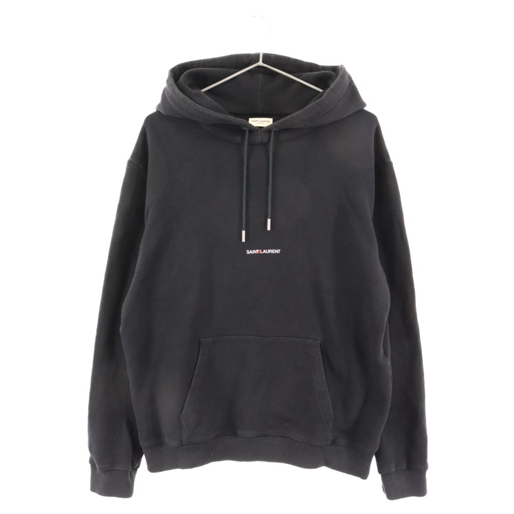 SAINT LAURENT PARIS (サンローランパリ) 21SS シグネチャーロゴプルオーバーパーカー 464581 YB2PG ブラック