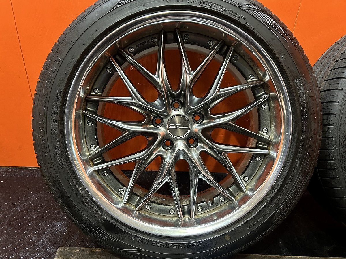 【FALKEN 255/45ZR20】夏タイヤ【WORK シュバート クヴェル 20インチ 9J5HPCD112+40】20年製 バリ溝 ベンツ/GLC audi/Q5等(VTI120) FALKEN 255/45ZR20】夏タイヤ【WORK シュバート クヴェル 20インチ