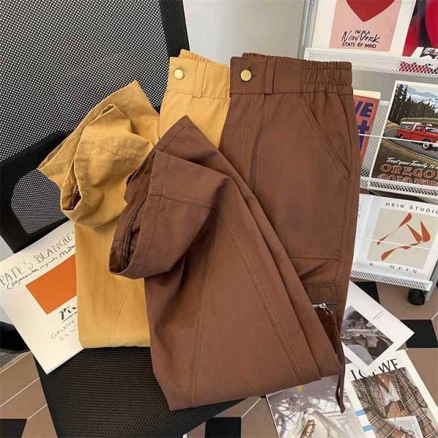 メンズ ファッション 服 男性用 オシャレ シンプル 大人 かっこいい 大きいサイズ ストリート 紳士服 ストリート ツイル カーキ 夏 ストレート アウトドア ロギング カジュアル パンツ 