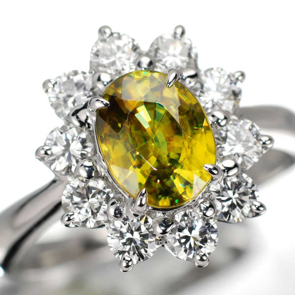 新品 スフェーン リング 0.74ct Pt950