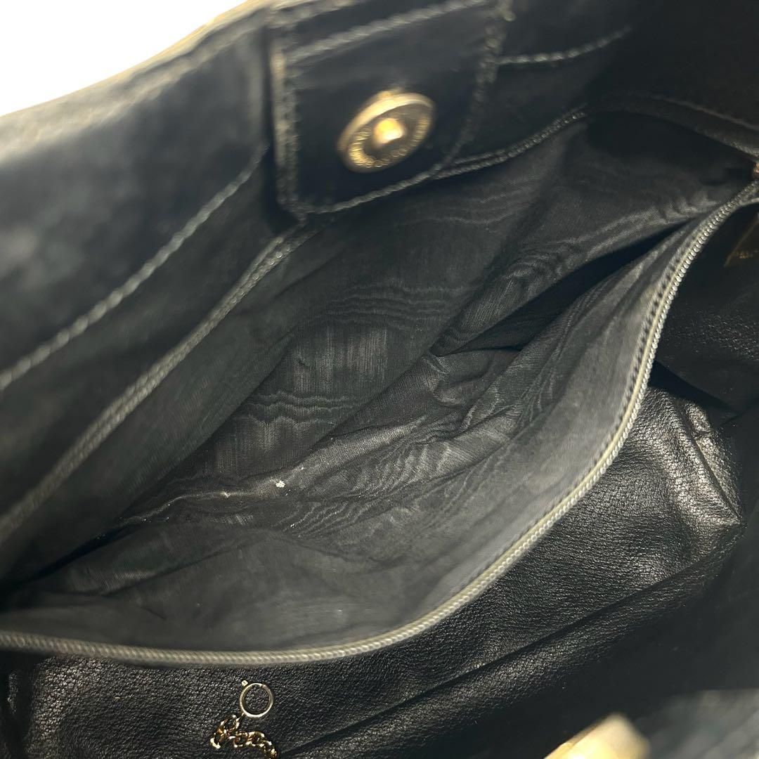 良品 562 セリーヌ ワンショルダーバッグ マカダム ブラック PVC