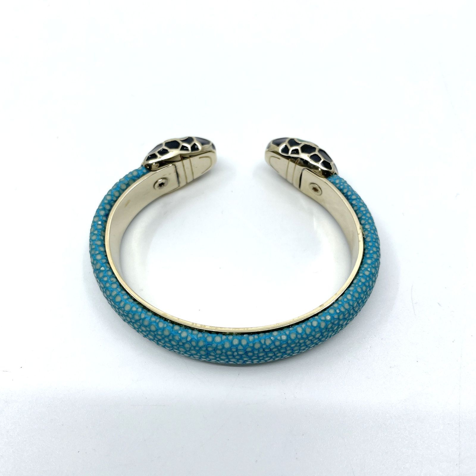 良品 BVLGARI セルペンティ フォーエバー レザーブレスレット