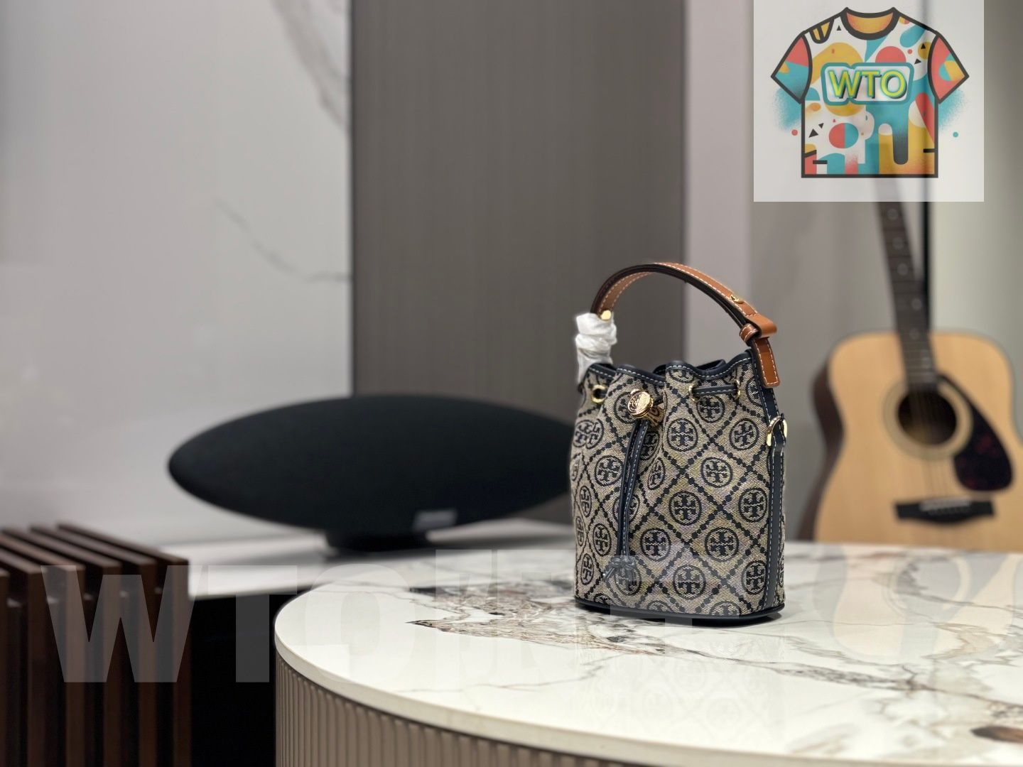 今日 Tory Burch トリーバーチ モノグラムバケットバッグ新シリーズ 調節 なハンドル搭載-WTO輸入2