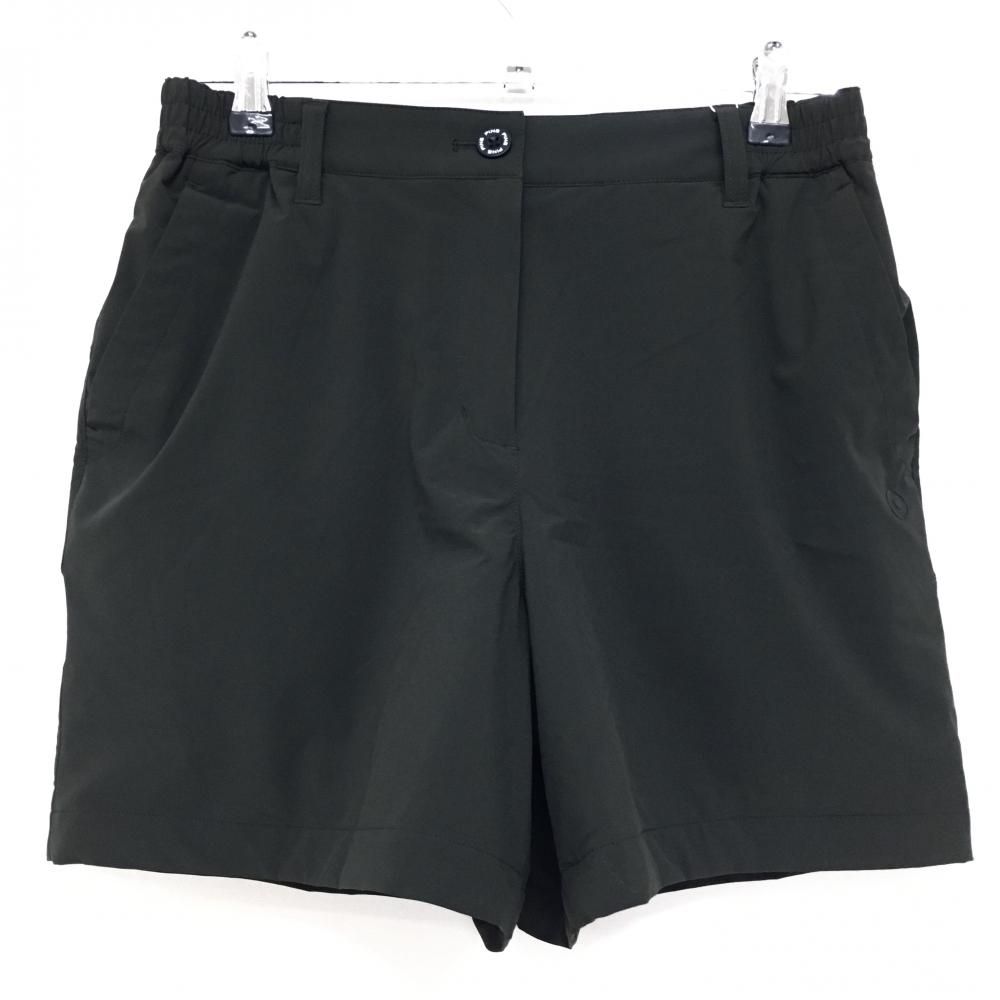 ピン ハーフパンツ 黒 ストレッチ 防風 防水 メッシュ裏地 レディース M ゴルフウェア PING