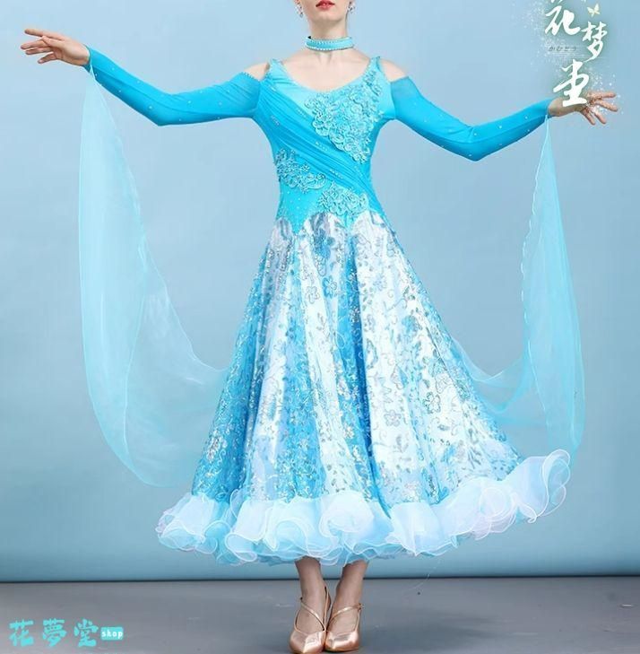 25年 社交ダンスドレス モダンダンス キラキラ 華やか オーダーメイド 撮影会 舞台 イベント 花夢堂 118