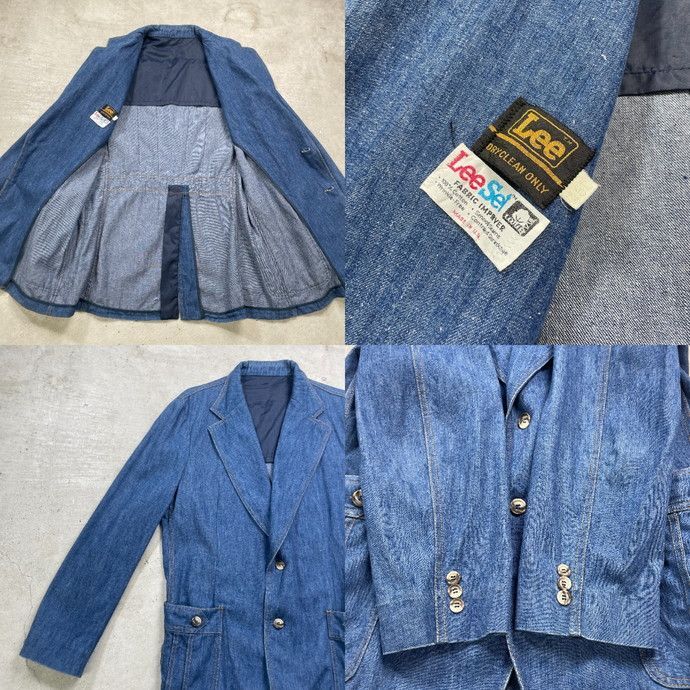 USA製 70s 80s 古着 Lee リー デニム テーラード ジャケット USA製 70s 80s 古着 Lee リー デニム テーラード ジャケット メンズ