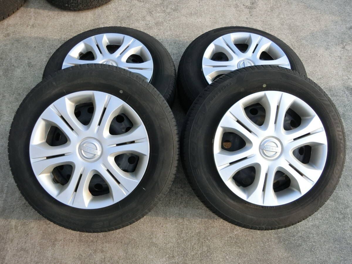 742 14インチ スチールホイール 4穴 14×5.5J 4本セット 185|70R14 日産 ノート 外し