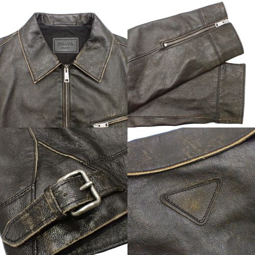 PRADA(プラダ) レザー ジャケット アウター アパレル