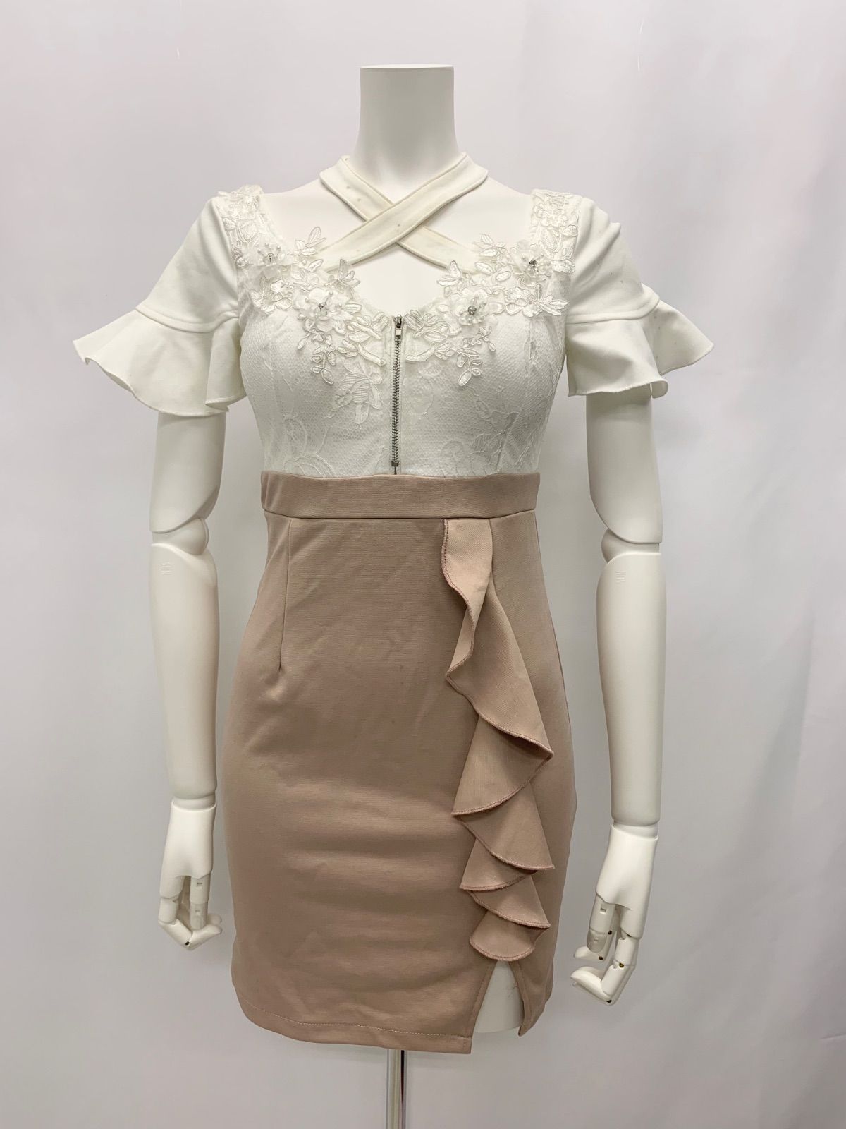 キャバドレス Tika dazzy Tika ドレス キャバドレス ジッパー×チョーカーワンショルダー