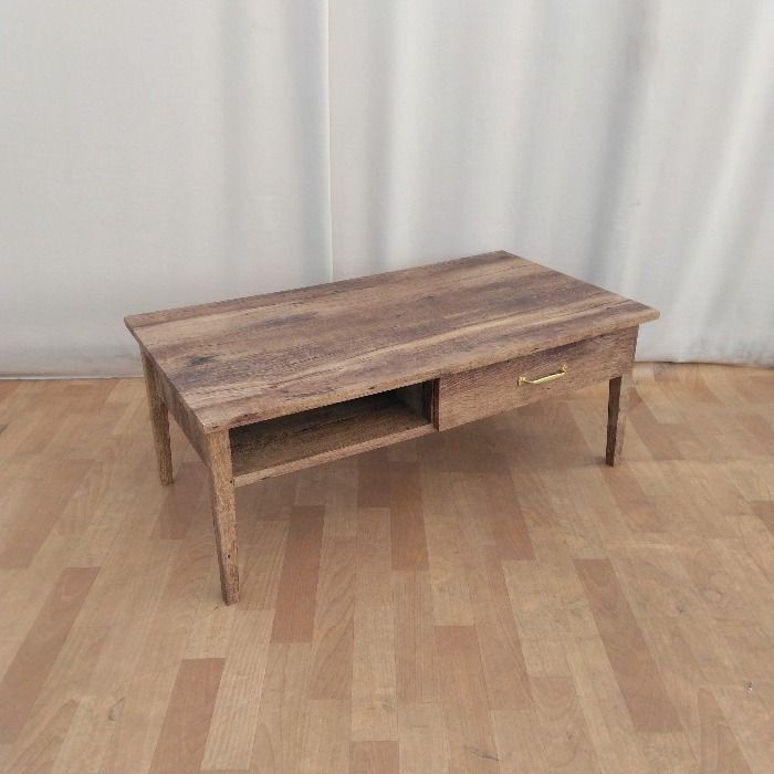 【中古】 ローテーブル ベージュ 男前なヴィンテージ調センターテーブル テーブル おしゃれ 北欧 シンプル 机 リビングテーブル ナチュラル 一人暮らし センターテーブル