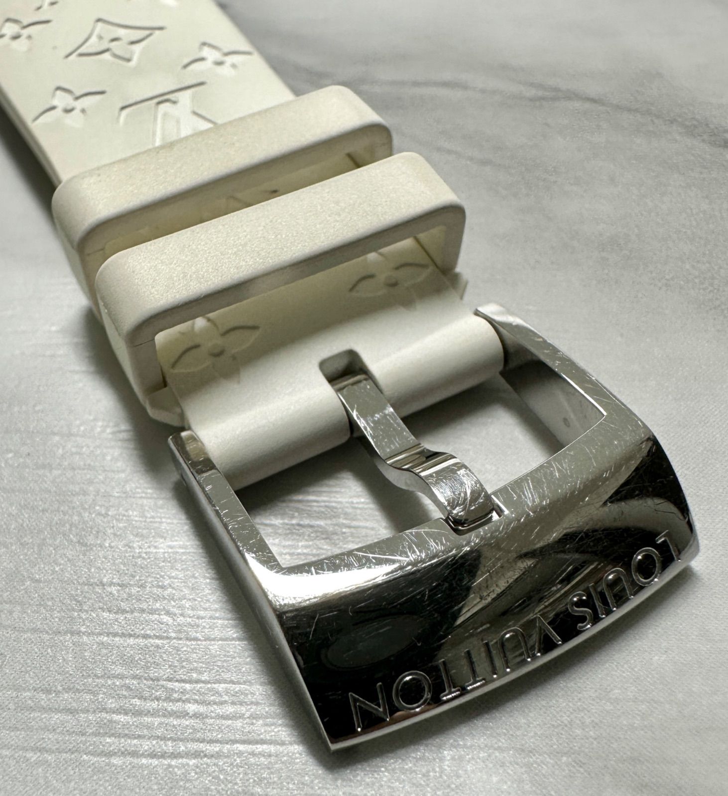 ルイヴィトン タンブール ホライゾン レザーベルト モノグラム 取付幅12mm