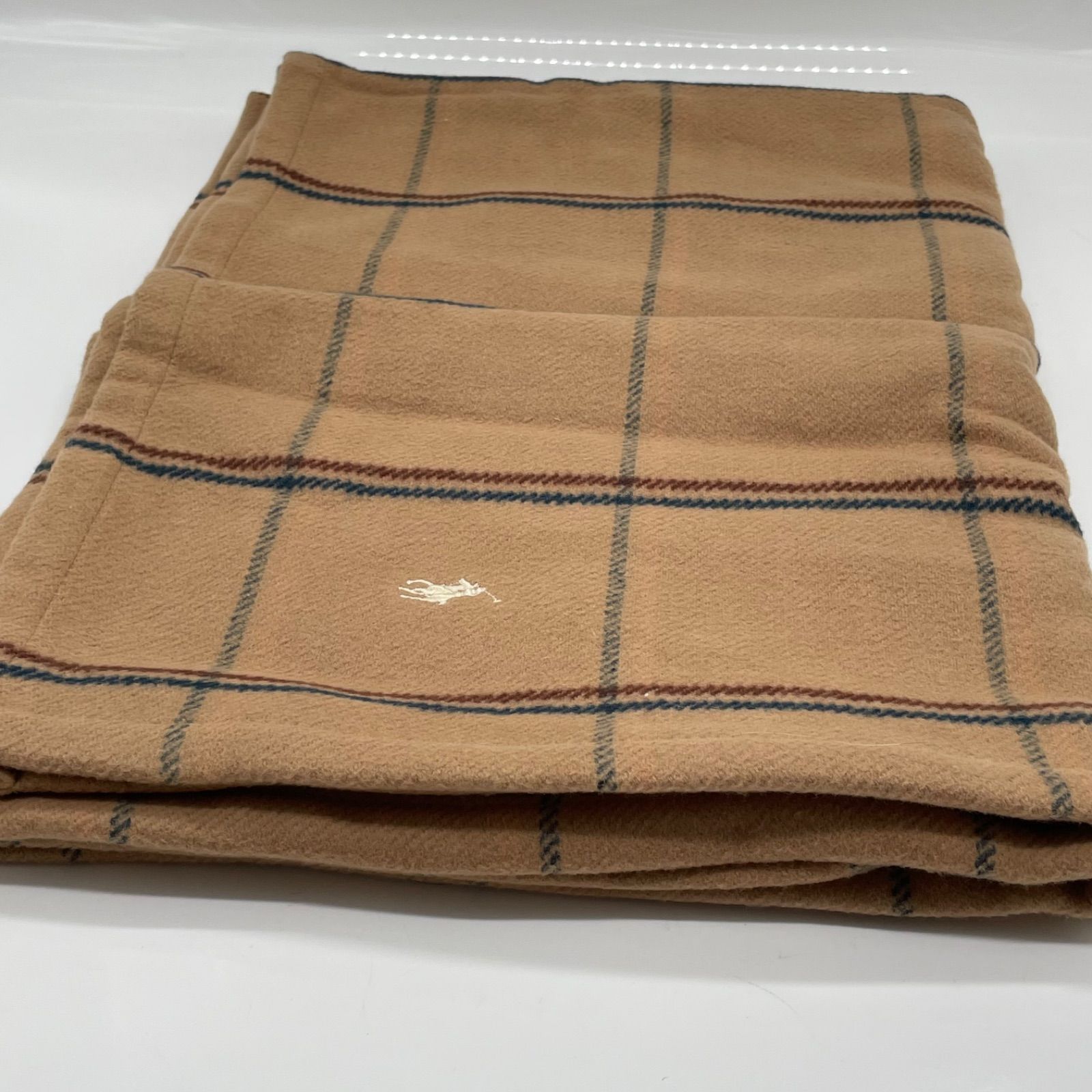 【新品】　ラルフローレンホーム　ハーフコットンブランケット　１００×１４０ ラルフローレン　ホーム　ハーフブランケット　　綿毛　 チェック　100×140 コットン　ウール　毛布　膝掛け