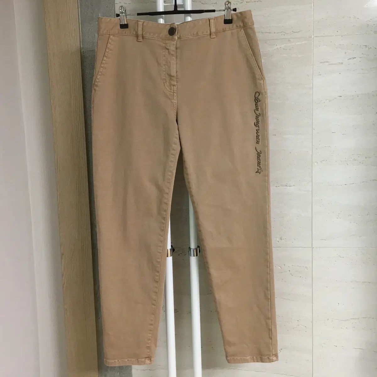 SON JUNG WAN 刺繍 レタリング コットン パンツ 70