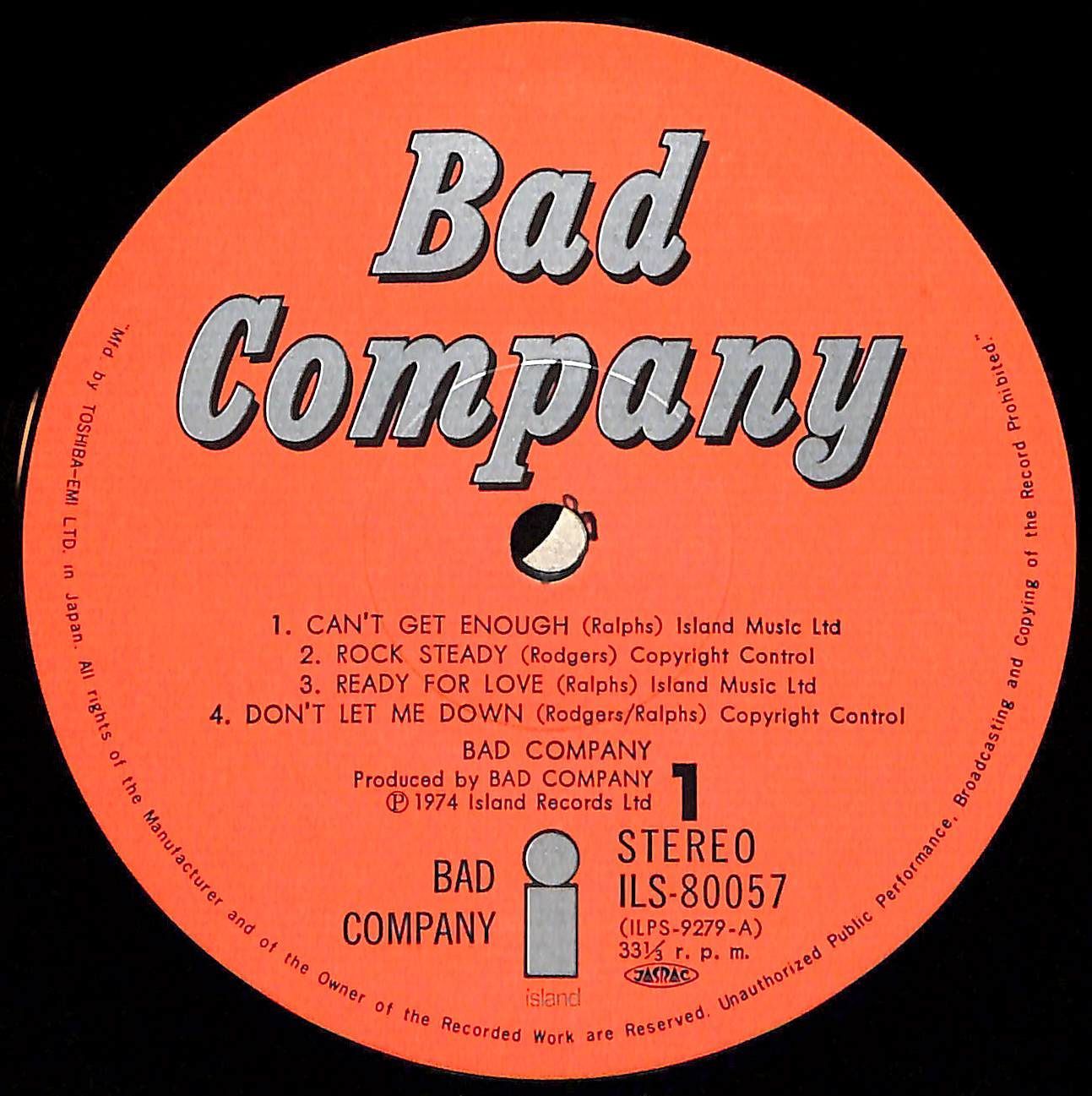 K172【帯付きLP】Bad Company Bad Company バッド・カンパニー