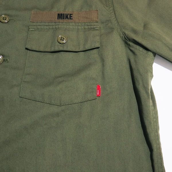 wtaps budsシャツ　半袖　オリーブ　L WTAPS Men's Buds Short Sleeve Shirt in Olive Drab WTAPS