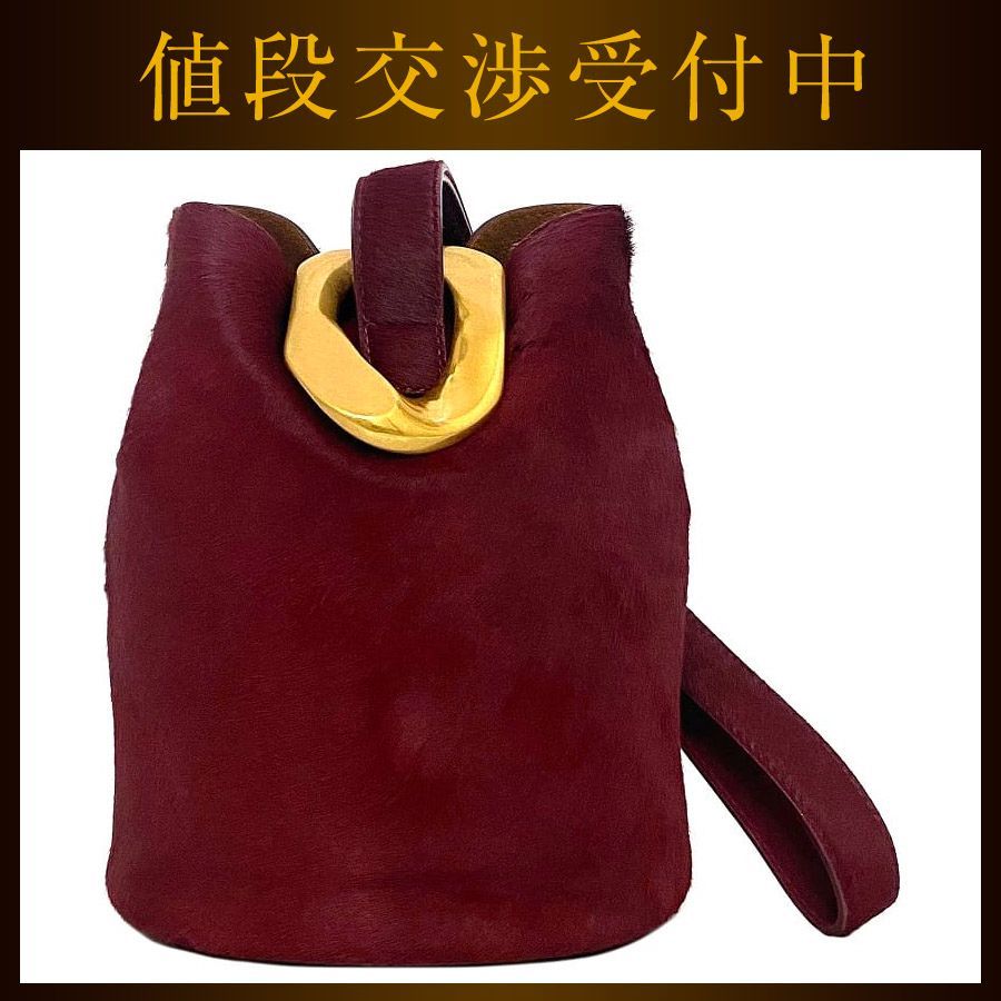 ボッテガ ヴェネタ ドロップ ショルダーバッグ ボルドー 美品 バッグ  