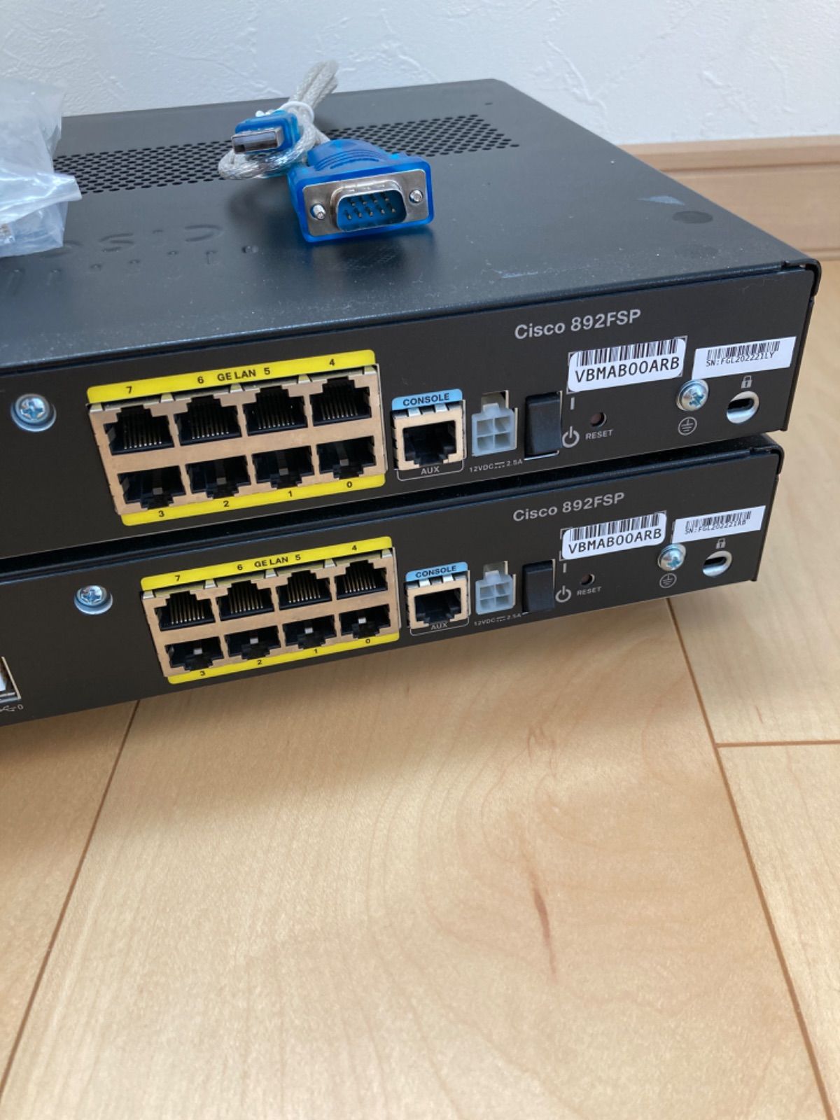 【CCNA、CCNP】2台Cisco892FSP