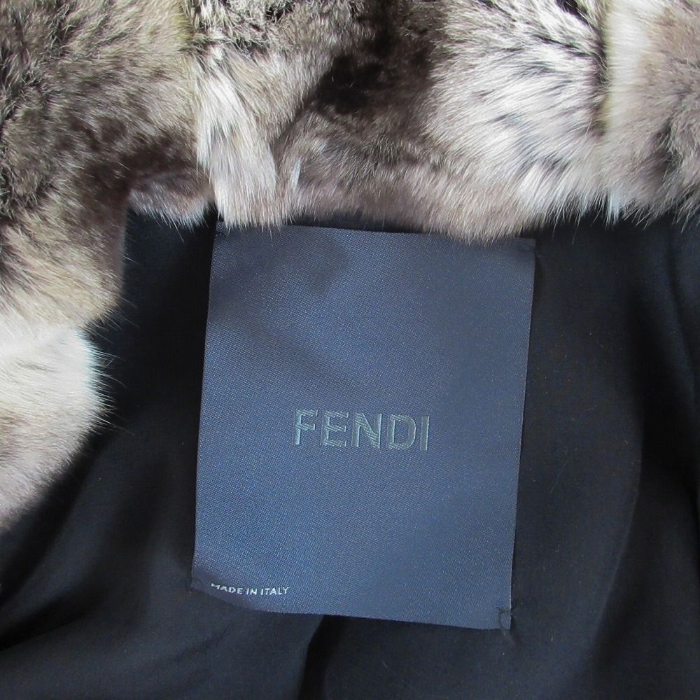 FENDI フェンディ カシミヤ100% チンチラファー 本毛皮 コート 