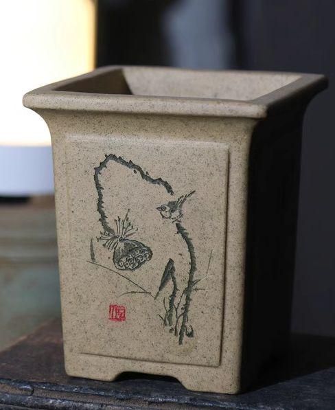 紫砂の鉢 四角形鉢 盆栽鉢 植木鉢 小品盆栽鉢 大品盆栽鉢