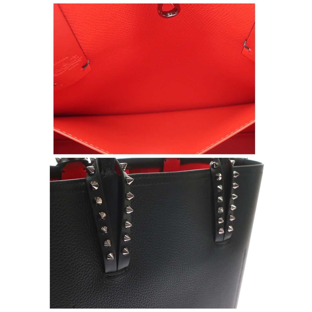 【未使用品】Christian Louboutin クリスチャンルブタン CABATA カバタ N/S 2WAYトート ショルダーバッグ ハンドバッグ 1205055CM53 カーフレザー 黒 ブラック レッド レディース